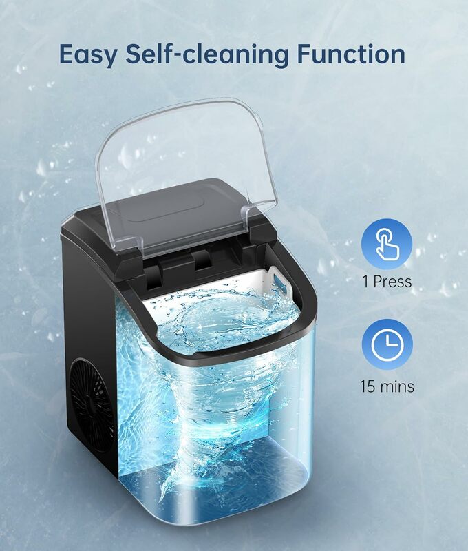 Nugget Ice Maker ,Chewable Pellet Ice, 33LBS/24H,Compact Self-Cleaning Ice Machine with Ice Bags