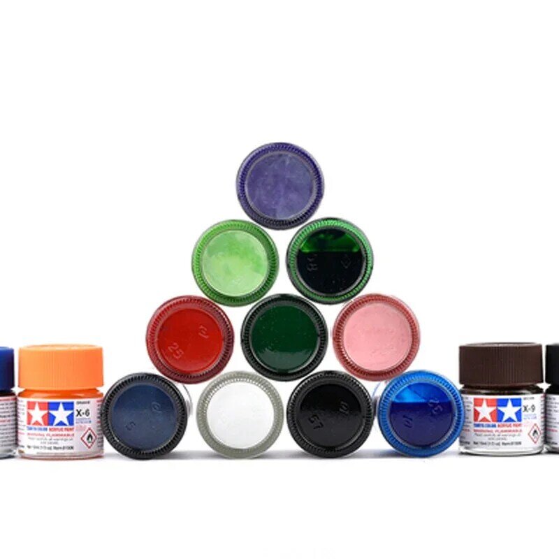 10ml Tamiya Paint X1-X23 colori lordo per lo strumento di costruzione del modello di assemblaggio pittura acrilica solubile in acqua fai da te
