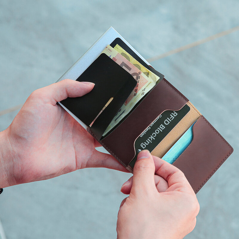 เคสลายท์สโตนสำหรับวันฮาโลวีนตลกเคสใส่บัตรผ่านธนาคารแบบกระเป๋าใส่บัตรเครดิต RFID กระเป๋าสตางค์ของผู้หญิงขนาดเล็กบางเฉียบ