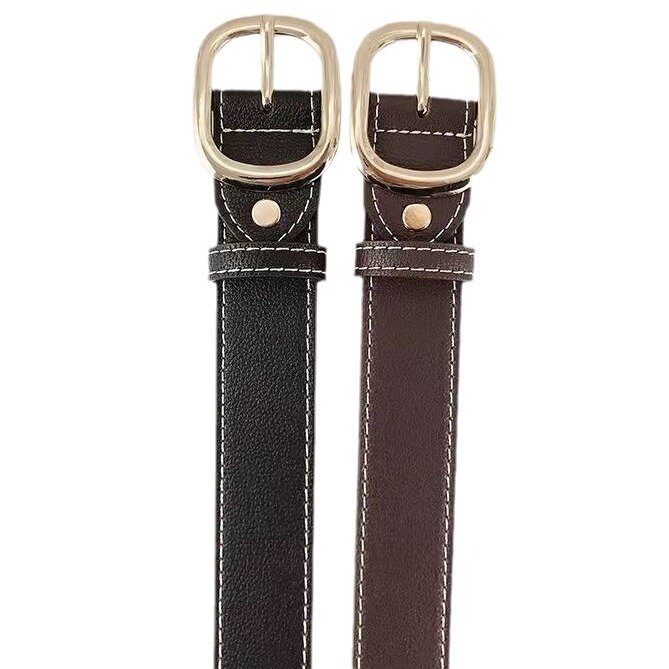 Cinturón perforado versátil para mujer, correa de lujo de alta calidad, diseño de marca famosa, novedad de 2024
