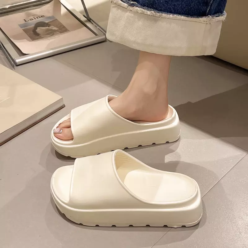 Women's Open Toe Increase Height Platform EVA Slippers Summer New Flat Casual Sandals for Women Outdoor Women's Slides Shoes