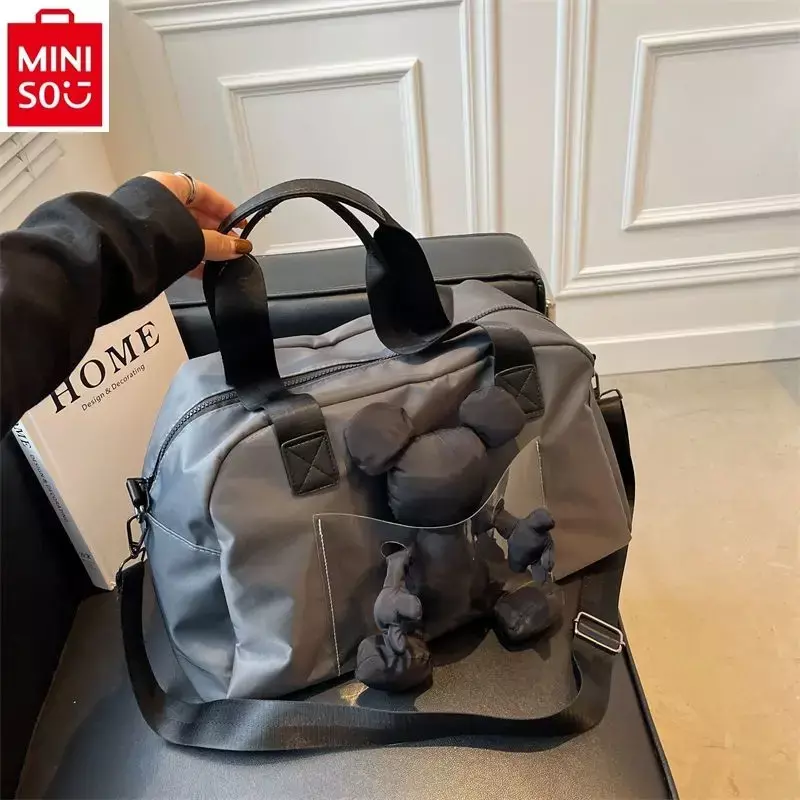 MINISO Disney Cartoon Mickey Student Large Capacity Lightweight One Shoulder Crossbody Multi functional Handbag