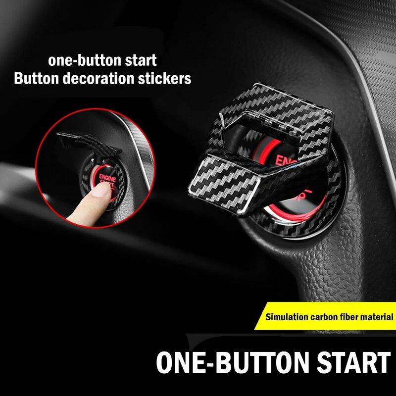 Przycisk uruchamiający/wyłączający silnik samochodu pokrywa przycisku przełącznika ozdobna do samochodu zapobiegający zapłonowi chroniąca przed zarysowaniami akcesoria samochodowe stylizacja wnętrza samochodu