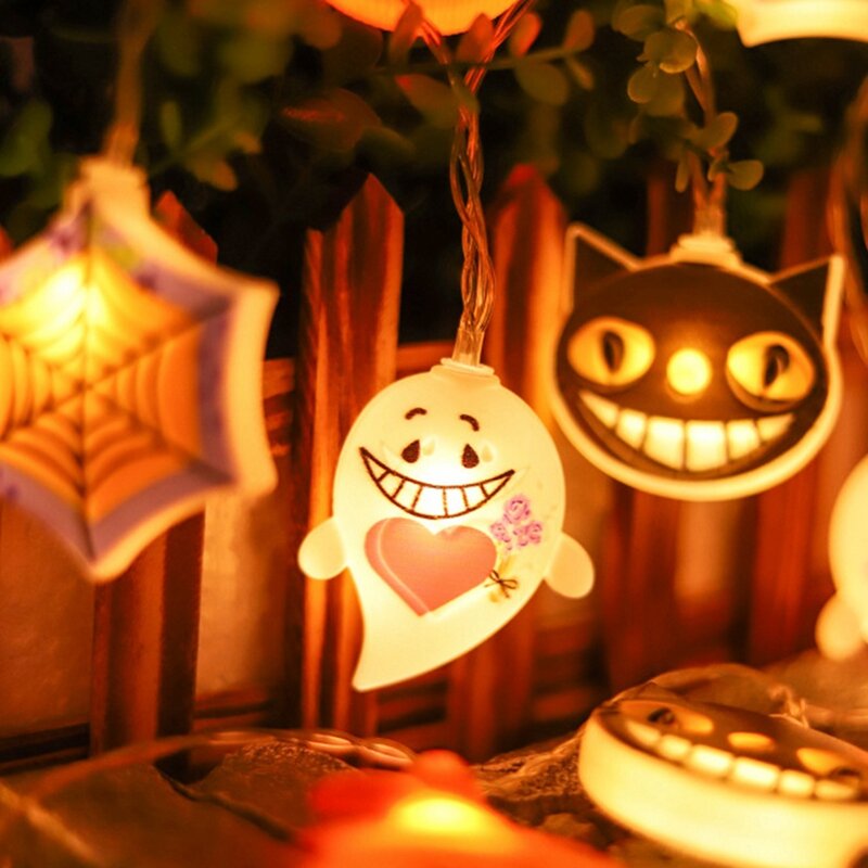 Luzes De Cordas De Halloween Ao Ar Livre, LED String Light, Decoração Pendurada, Arranjo De Cena