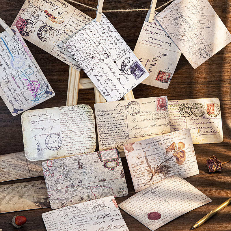 Mr. PaperCartes postales créatives vintages et de vœux, souvenirs de la restauration d'une carte postale, accessoire rétro disponible en papeterie, pour écriture, 30 pièces par boîte, cadeau idéal
