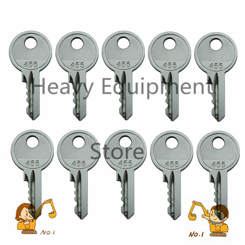 10 sztuk kluczy zapłonowych 455 klucz 104466 dla Skyjack Genie JLG Snorkel części darmowa wysyłka