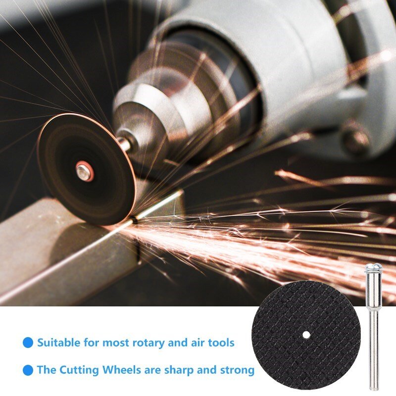 CMCP-disco de corte abrasivo de 32mm con mandriles, Muelas para accesorios Dremel, herramienta rotativa de corte de Metal, hoja de sierra
