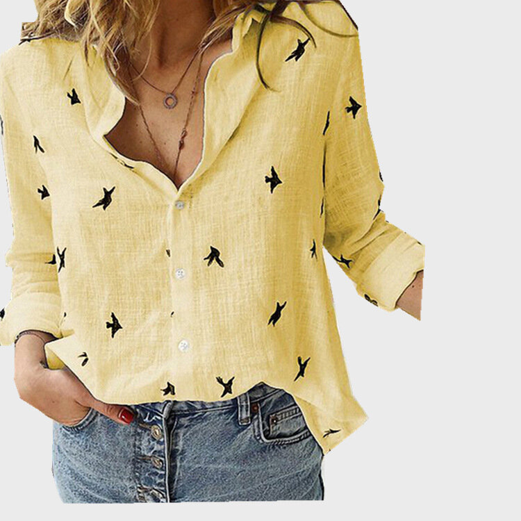 Summer Women Cotton Linen Blouses Long Sleeve Shirts Spring Shirts Casual Solid Button Lapel Loose Elegant Tops Tunic Blusas