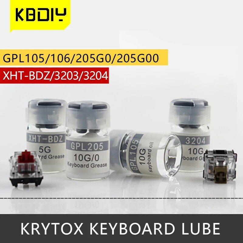 Krytox คีย์บอร์ดสวิทช์ Lube จาระบี GPL205 G0 G00สวิทช์น้ำมัน Stabilizer น้ำมันหล่อลื่นแป้นพิมพ์ Custom 3202 3204 XHT-BDZ