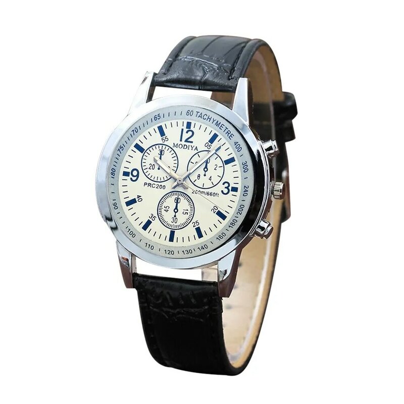 Jam tangan pria, mode pria mewah ringan jam tangan bisnis pria tali kulit jam tangan kuarsa jam Relojes Para Hombres