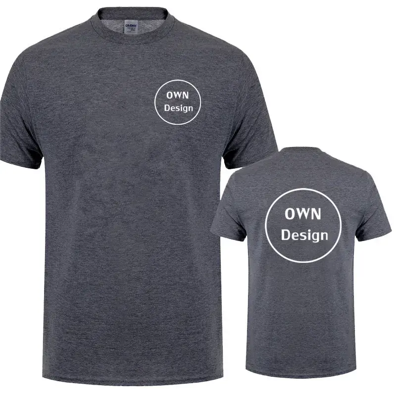 Custom Design T Shirt Your Own Logo Men Casual Tees Cotton Short Sleeve Cool Tops Customized Tshirt