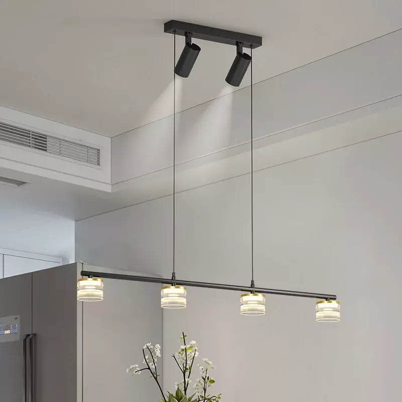 Living Room Pendant Lights Modern Minimalist Nordic 2021 New Atmosphere Creative Bedroom Bar Dining Chandelier With Spotlight
