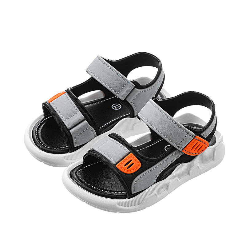 Детские сандалии Baotou, Корейская версия, нескользящая Мягкая подошва, пляжная обувь для маленьких, средних и больших мальчиков, детские сандалии, 2022