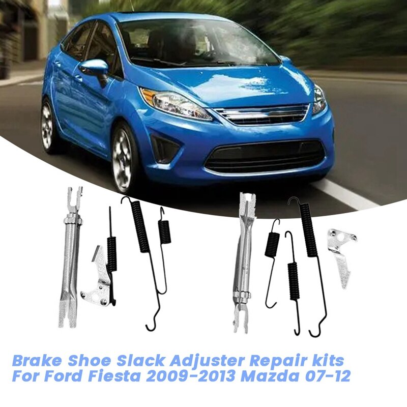 ชุดปรับทรงรองเท้าเบรครถ1คู่ CN15-2314-AA CN152314BA สำหรับ Ford Fiesta 09-13 MAZDA 07-12ซ่อมตัวปรับเบรค