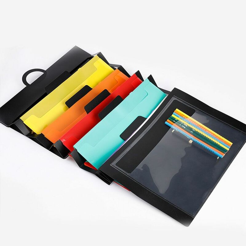 Large Capacity Test Paper Filing Cabinet Pockets Hanging File Folders Expandable Accordian Pockets Rainbow File Organizer