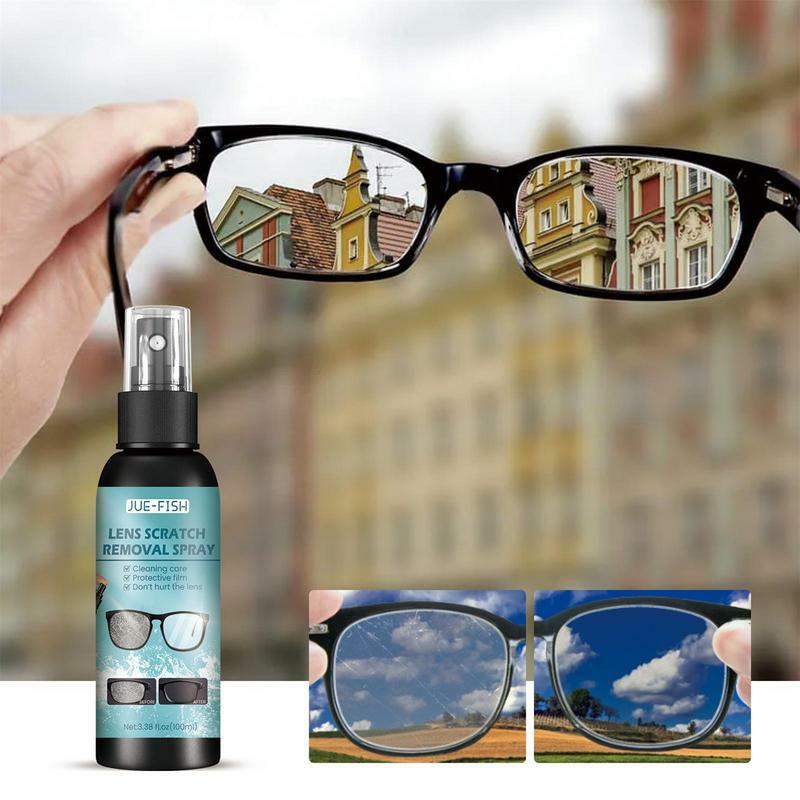 100ml Eyeglass Lens Cleaner Liquid Spray Scratch Remover Lens Blur Dust Oil Fingerprint Cleaning Safe Glasses Cleaner Spray