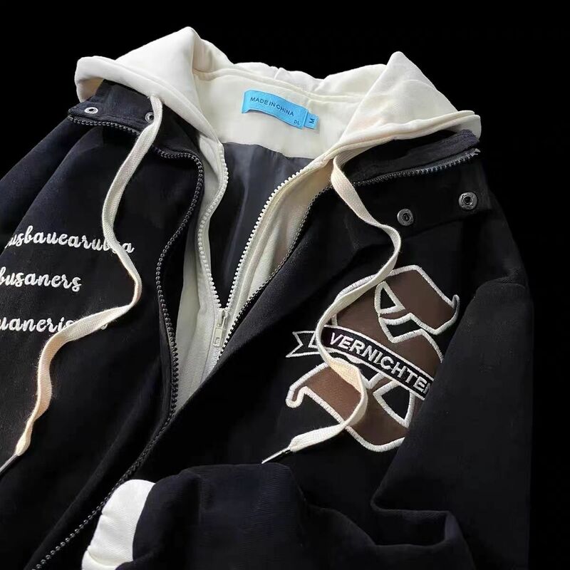 Женская бейсбольная форма с вышивкой и буквенным принтом, модная свободная американская уличная куртка в стиле ретро Харадзюку для пар, 2022