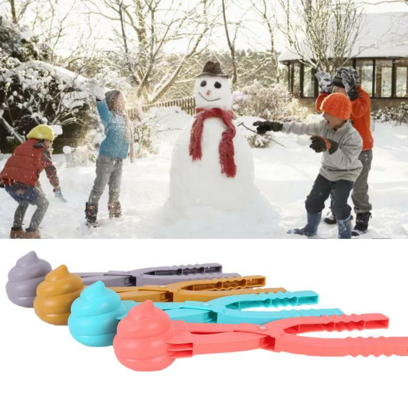 Snow Ball Maker Clips Sand Ball Molds Winter Snow Ball Toys Stool Shaped Novelty Snow Ball Maker Tool Sand Clip Toys Easy