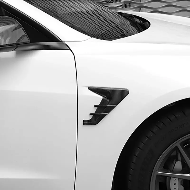 Cubierta de Panel de ala lateral de coche para Tesla Model 3/Y, 2021-2023, alerón embellecedor, cubierta antipolvo, flancos de cámara, modificación de decoración, un par