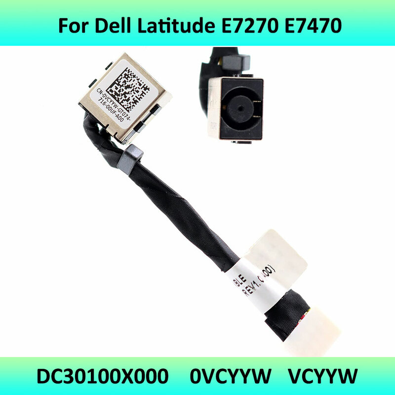 New Laptop DC Power Jack Harness In Cable for Dell Latitude E7270 E7470 DC30100VI00 VCYYW 0VCYYW