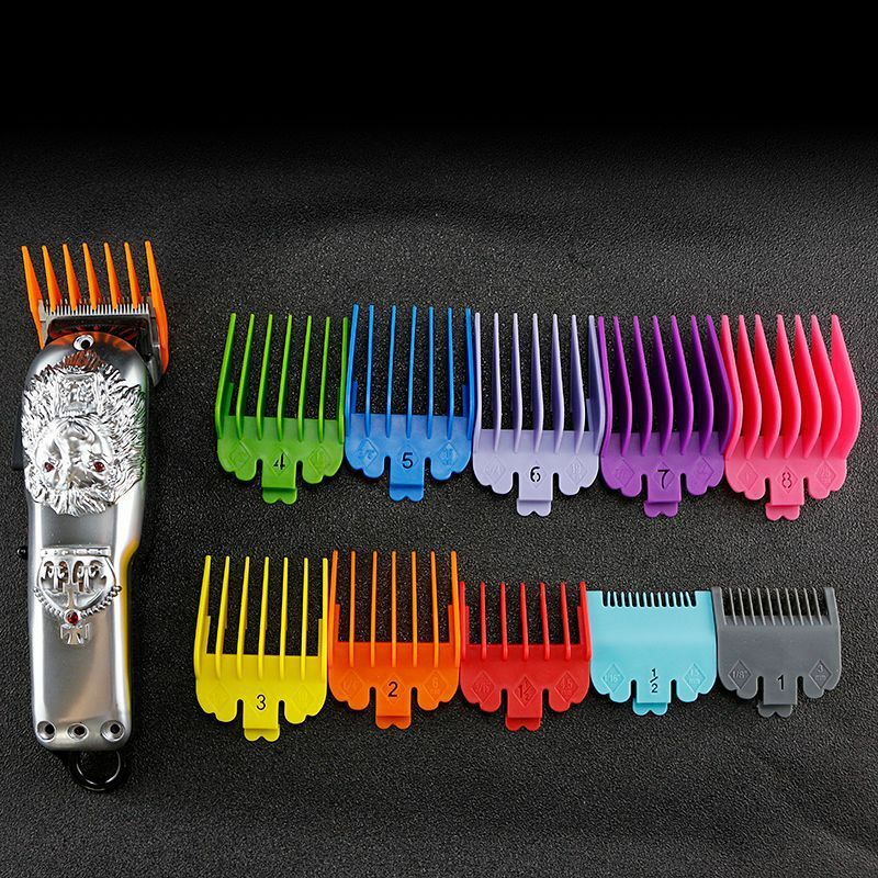 10Pcs Fashion Men Hair Clipper Limit Comb Salon Barber Shop Cutting Guide Replacement Attachment Hair Trimmer Styling Tools