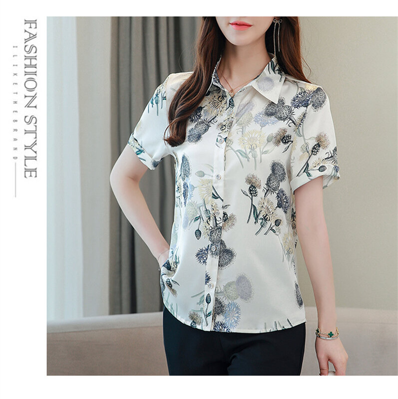 FANIECES Осенние блузки, Женская Повседневная рубашка с принтом, женские футболки оверсайз с длинным рукавом, корейский модный топ, летние элегантные блузки 6597