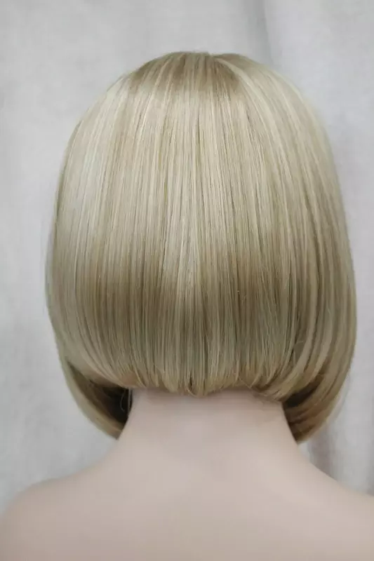 Милая блондинка микс 3/4 парик с головной повязкой короткий прямой синтетический женский парик