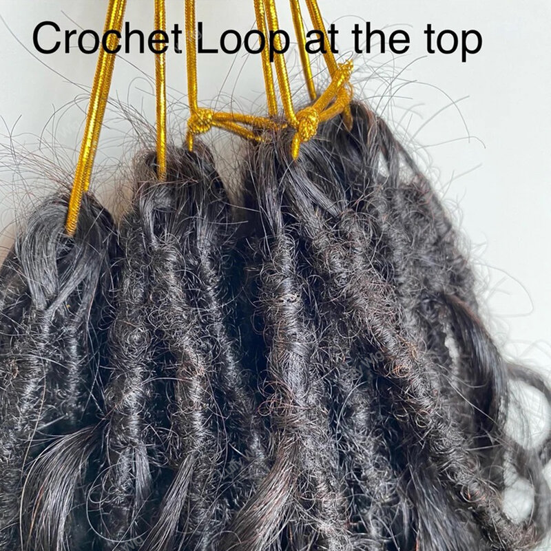 Плетеные крючком человеческие волосы в стиле бохо, искусственные косички, удлинители волос без узлов, темные плетеные волосы для черных женщин