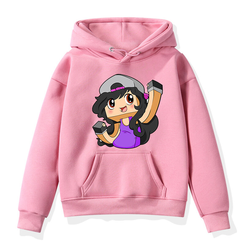 Bluzy z kapturem dla dzieci gra Aphmau bluza Anime bluza z kapturem Kawaii dla dziewcząt swetry dziecięce ubrania dla chłopców kreskówka wiosenna jesienne topy