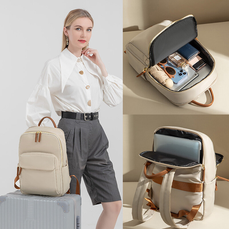 Рюкзак SCOFY FASHION14 для ноутбука для женщин, минималистичный модный дорожный ранец, школьные сумки для девочек, роскошный Повседневный Рюкзак
