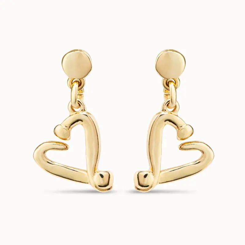 2023 New Fit UNO DE 50 placcatura in oro 925, orecchini a forma di cuore squisiti di alta qualità per regalo di gioielli da donna
