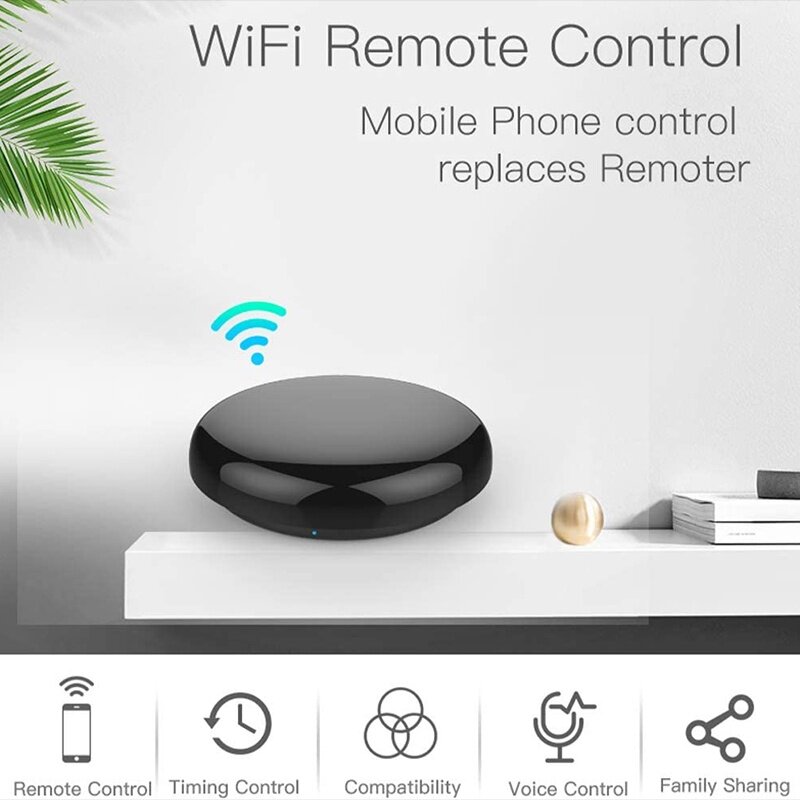 Wifi ir control hub drahtlose fernbedienung über smart life tuya app smart home blaster infrarot arbeit mit google alexa home