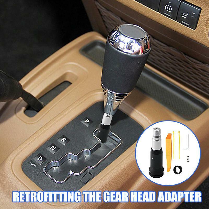 Gear Shift Knob Adapter Portable Gear Shifter Adapter For Automobile Modification Multifunctional Aluminum Alloy Shift Knob