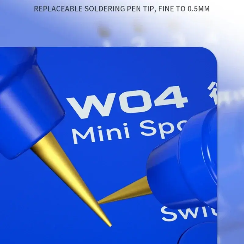 MECHANIC-W04 Mini soldador local, 4-Ajuste de velocidade, máquina de solda, 0.5mm, apto para 18650 bateria, bateria do iPhone, ferramenta de reparo