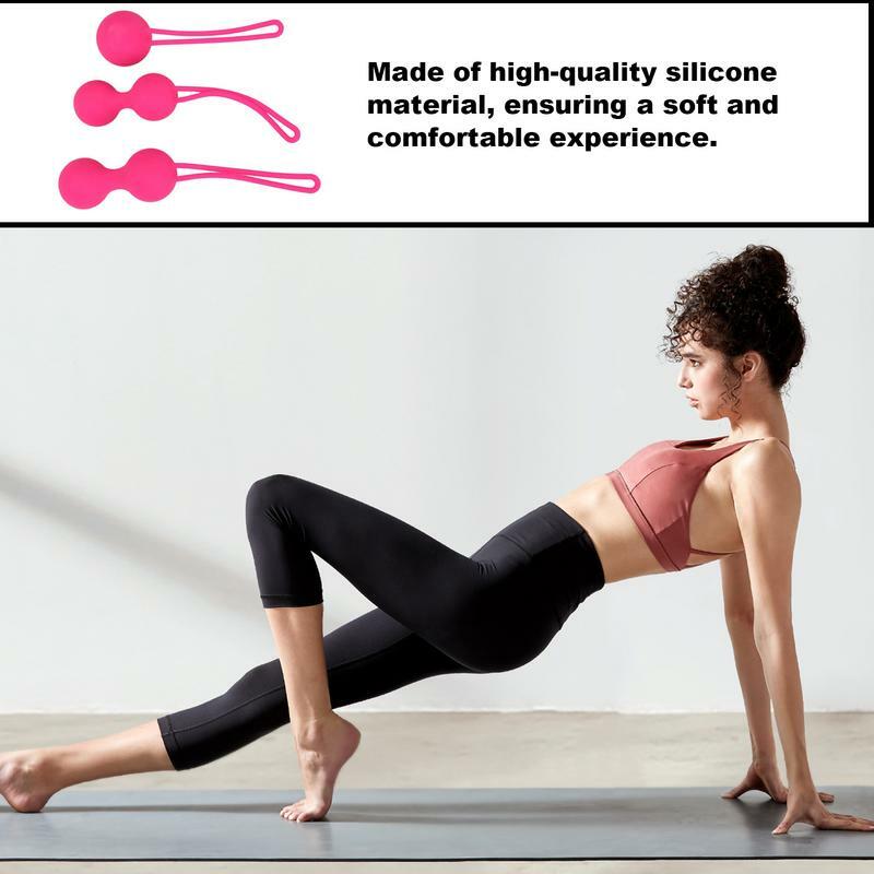 Pelvic Floor Training Device Silicone Tightening Strengthening Device Personal Massager 3Pcs Pelvic Floor Strengthening Exercise