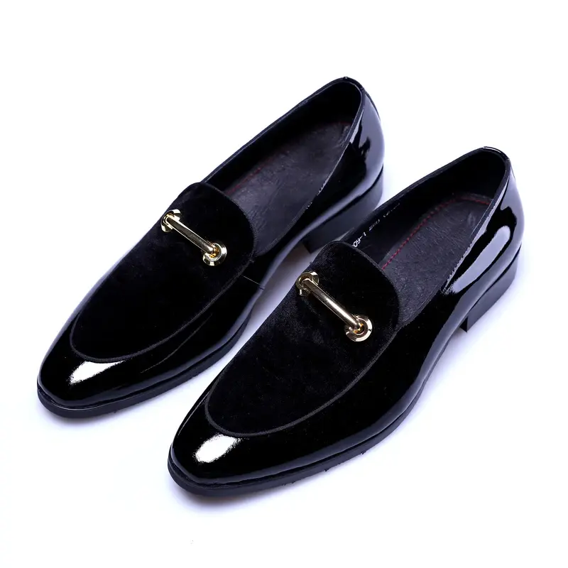 Sepatu Resmi Pria Baru Sepatu Pernikahan Pengantin Pria Fashion Mewah Kulit Paten Bayangan Sepatu Oxford Gaya Italia Mewah Pria Ukuran Besar 48