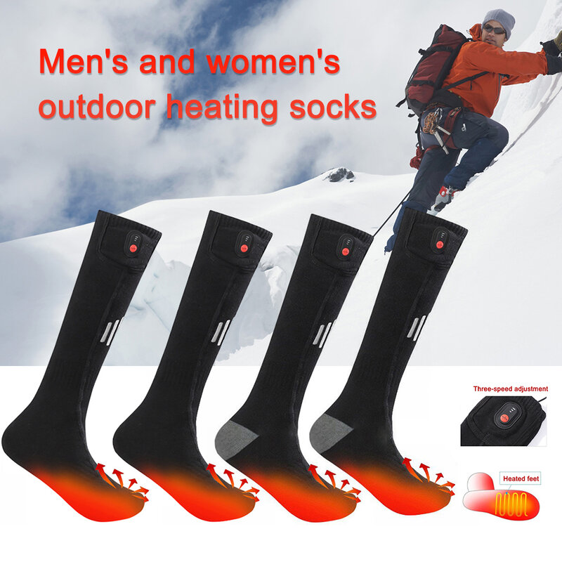 5V Winter Warme Sneeuwscooter Skiën Verwarmde Sokken Met 3 Verstelbare Temperaturen 4000Mah Elektrische Verwarmde Sokken Voor Mannen Dames