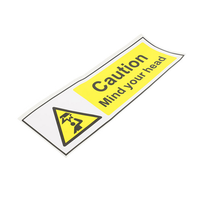 Letreros de seguridad autoadhesivos de señalización, pegatina de advertencia de cabecera baja, ver su calcomanía, Pvc, precaución