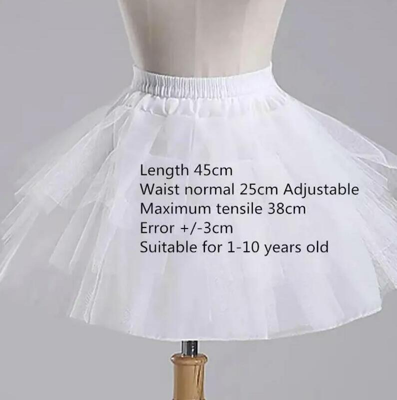 Flower Girls Petticoat Underskirt Cosplay Party Short Hoopless Cancan Lolita Ballet Tutu Skirt Enaguas Sottogonna Mini
