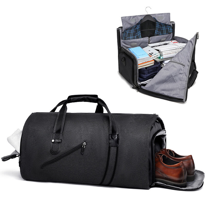 Bolsa de viagem multifunções para homens, armazenamento de roupas masculinas, bolsa de bagagem de grande capacidade, mochila impermeável, bolso para sapatos, sapatos