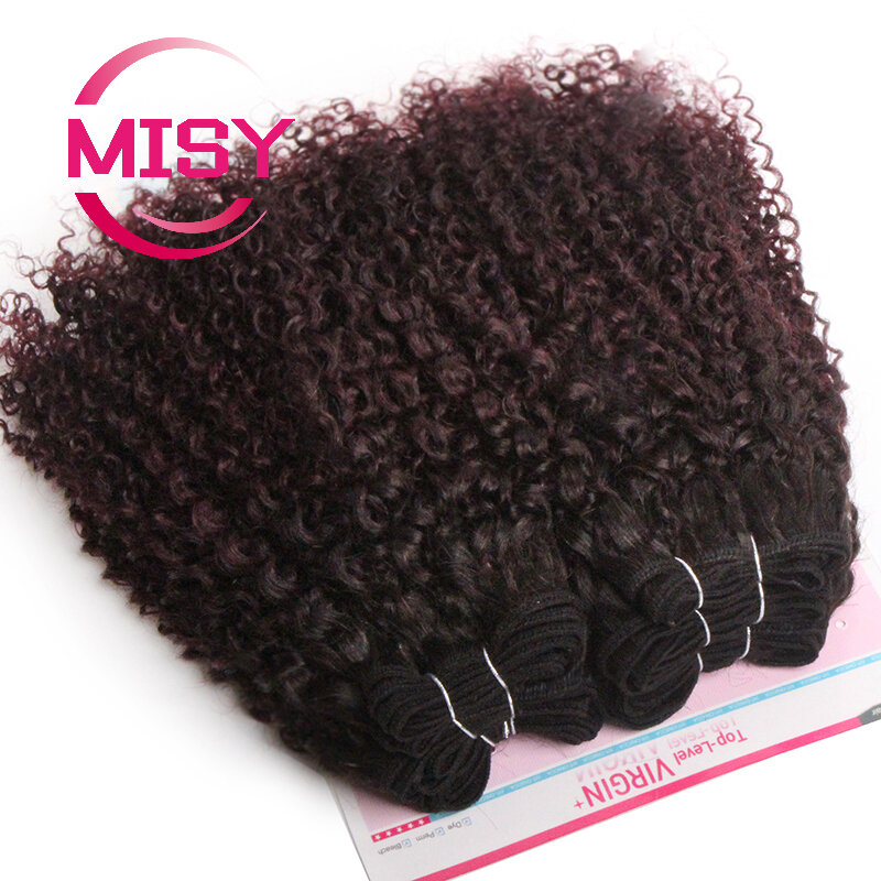 Bundles de cheveux bouclés caution brésiliens pour femmes noires, tissage de cheveux 100% naturels, extension de cheveux Remy Ombre, 6 pièces par lot