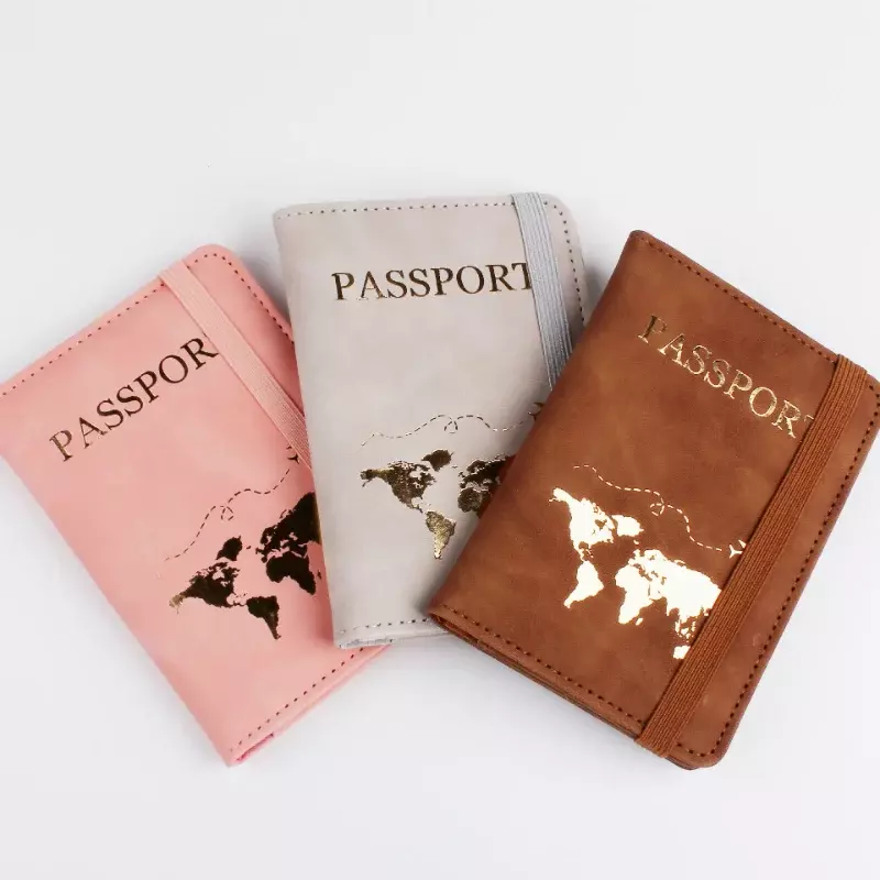 New PU Leather Passport Protective Cover Women Men Travel Passport Holder Case Business ID Card Credit Card Holder Wallet Bags