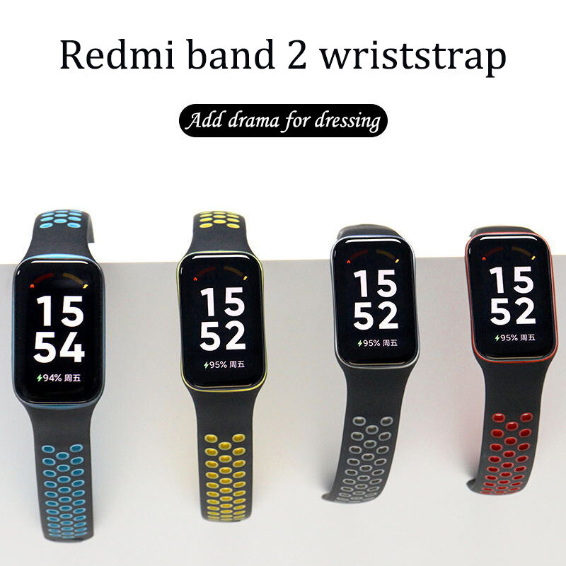 Correa de silicona para Xiaomi Redmi Band 2, repuesto de pulsera inteligente, artículos nuevos