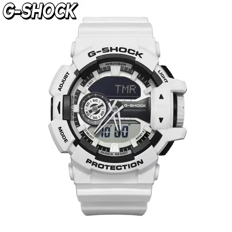 G-SHOCK นาฬิกาผู้ชาย GA-400ใหม่ชุดแฟชั่นกีฬากลางแจ้งกันกระแทกหน้าปัด LED แสดงผลคู่นาฬิกาควอตซ์สำหรับผู้ชาย
