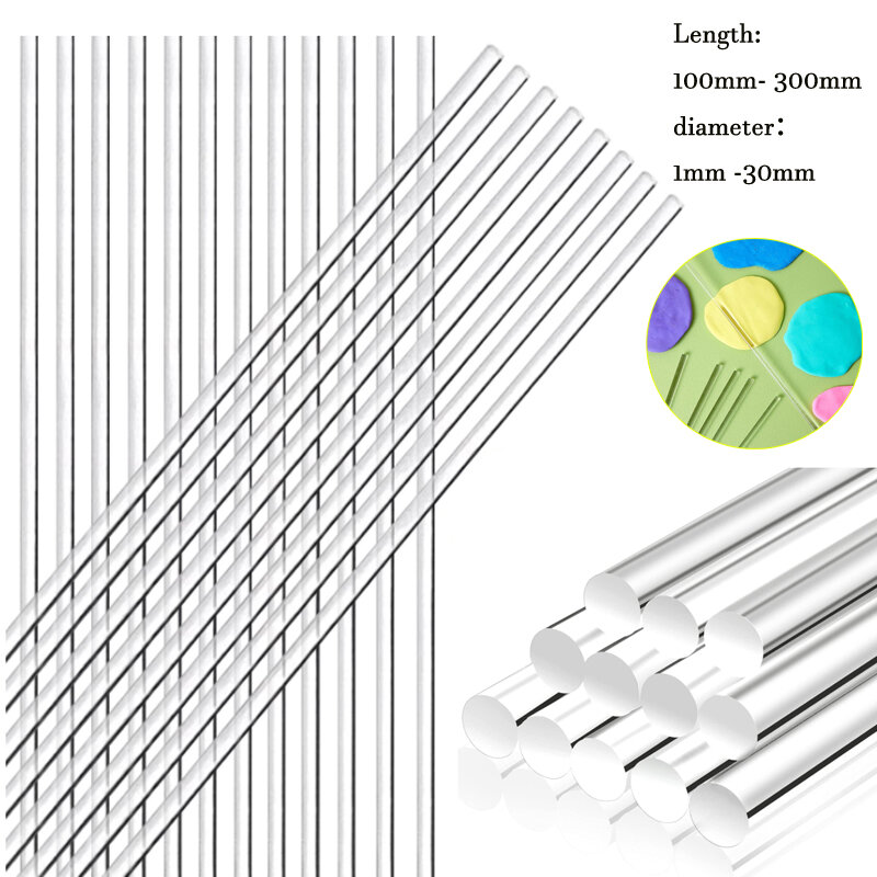 1/5/10 sztuk akrylowe pręty przezroczysty Plexilgass Organics trawy pręty DIY Model architektoniczny akcesoria materiałowe multi-size