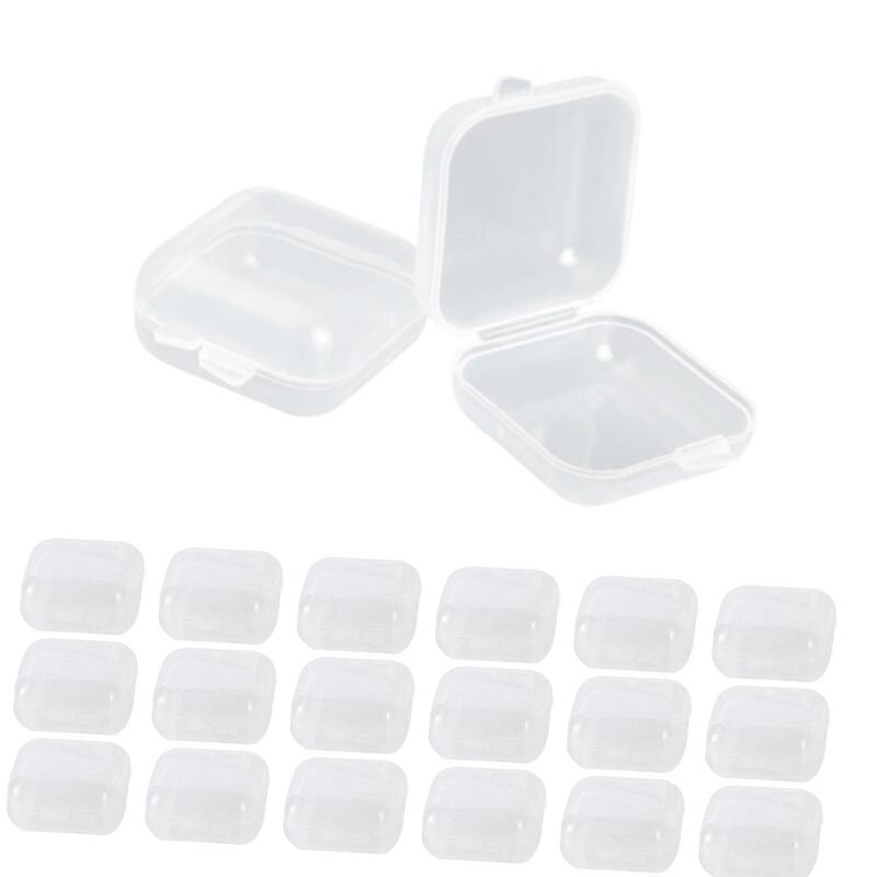 20Pcs Small Square Storage Containers Packaging Craft Accessories Organizer for