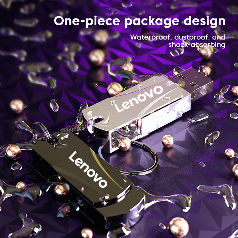 Lenovo Metal 16Tb Usb Disk Flash Drive Usb 3.0 Hoge Snelheid Bestandsoverdracht 2Tb 8Tb Ultra Grote Capaciteit Waterdichte Mechanische Stijl