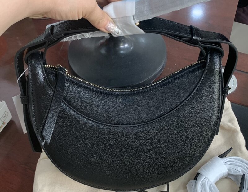 Женская сумка-тоут на молнии, элегантная однотонная сумка из натуральной кожи во французском стиле, 2023