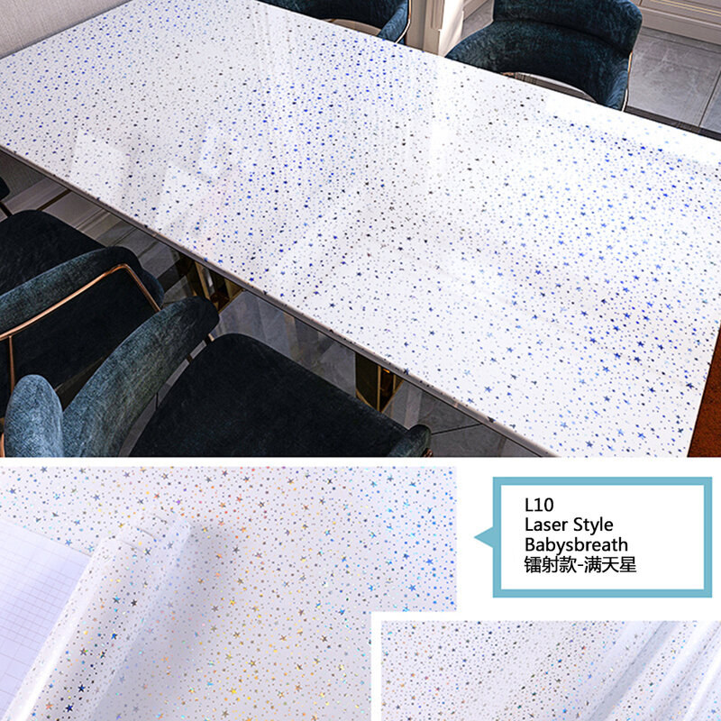 Pegatina impermeable y a prueba de aceite para cocina, papel tapiz autoadhesivo de PVC, efecto de patrón láser, pegatina de renovación del hogar