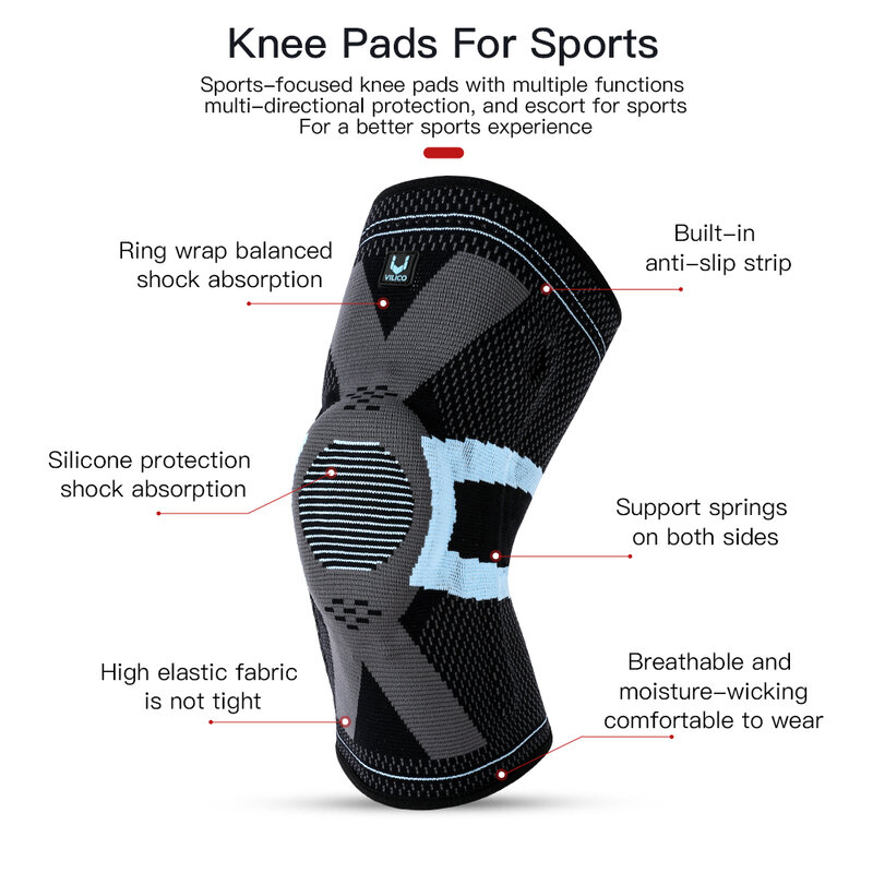 1 paio di supporto per ginocchio imbottito in Silicone traspirante basket Fitness sport sicurezza ginocchiera protezione della rotula del menisco ginocchiera